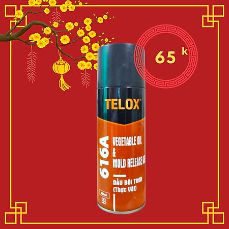 Thùng 24 Bình xịt bôi trơn khuôn nhựa công nghiệp Telox 616A 450ml
