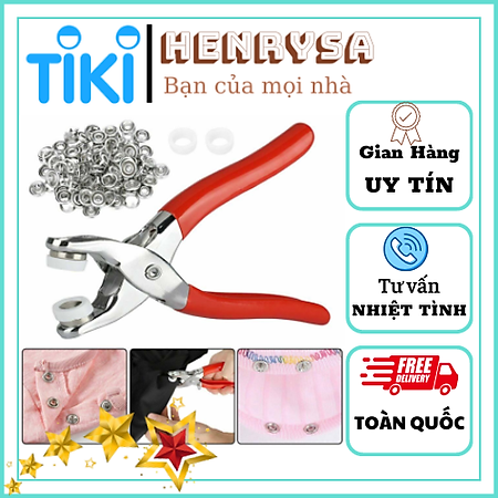 BỘ KÌM BẤM KHUY ÁO QUẦN KÈM 100 CÚC BẤM TIỆN LỢI
