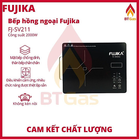 Bếp hồng ngoại đơn, mặt kính Ceramic cảm ứng công suất 2000W Fujika FJ-SV-211 - Hàng chính hãng