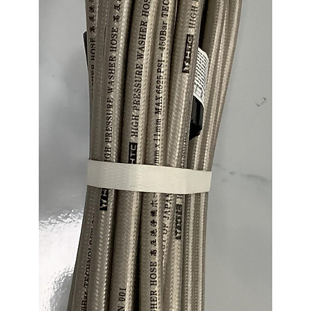 Dây xịt rửa xe HIỆU HTC LOẠI 20M,HTC6511-20W2 từ nhựa PVC áp lực cao 420 bar( 6090PSI), ĐK 6.5*11mm,