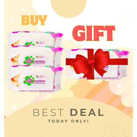 Combo 3 bịch khăn ướt 100 Sunbaby SBB2020