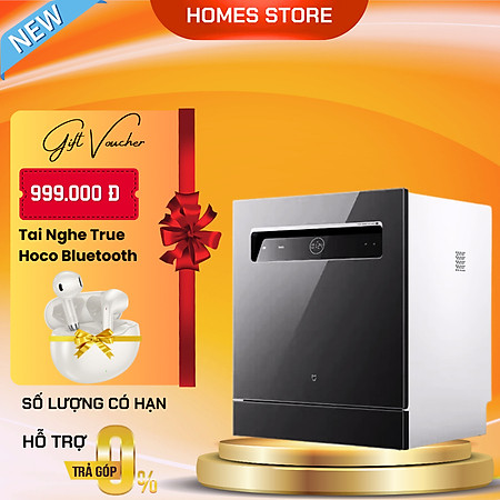 Máy Rửa Bát Xiaomi Mijia 13 Bộ S2 – Khử Trùng 99,9%, Tiêu Thụ Nước Ít Hơn 85% Rửa Tay, Kết Nối App Thông Minh - Hàng Nhập Khẩu