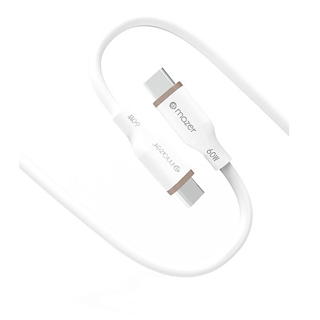 Dây Cáp cho iPhone/Macbook MAZER Infinite.LINK 3 PD60W USB-C to USB-C 2M cable - Hàng Chính Hãng