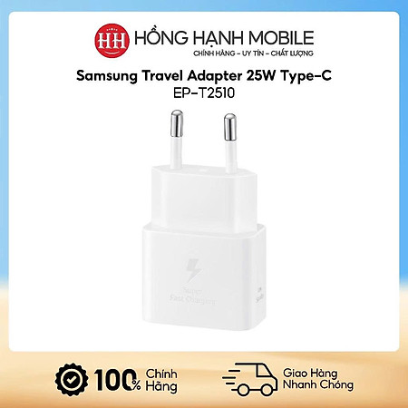 Cốc Sạc Samsung Travel Adapter 25W Type C EP-T2510 - Hàng Chính Hãng