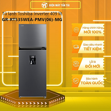 Tủ lạnh Toshiba Inverter 409 lít GR-RT535WEA-PMV(06)-MG - Hàng chính hãng - Chỉ giao HCM