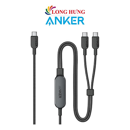 Cáp USB Type-C to Type-C Anker 2 in 1 USB-C 1.2m 140W A8895 - Hàng chính hãng