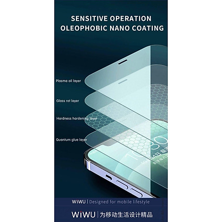 Kính Cường Lực Wiwu Ivista Dành Cho Iphone 11, Iphone 12, Iphone 13, Iphone 14 Full Viền Bảo Vệ Màn Hình, Độ Cứng 9H - Hàng chính hãng