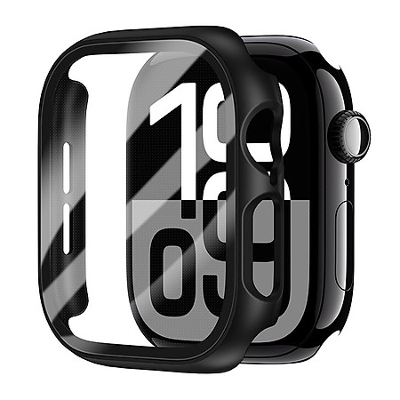 Ốp Case PC Mặt Kính Cường Lực cho Apple Watch Series 10 Size 42mm/46mm - Hàng Chính Hãng