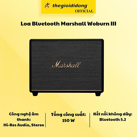 Loa Bluetooth Marshall Woburn III - Hàng Chính Hãng - Hàng Chính Hãng