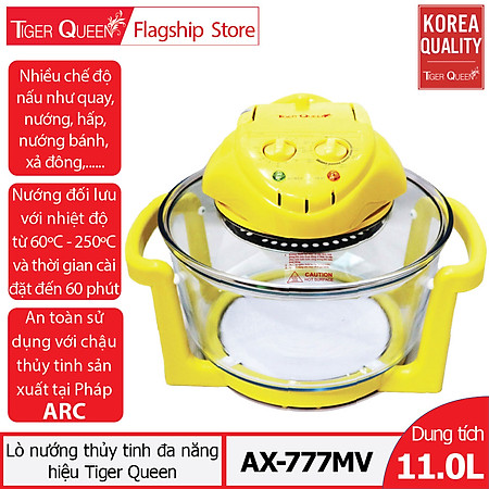 Lò Nướng Thủy Tinh Tiger Queen AX-777MV - 11L - Màu Ngẫu Nhiên - Hàng Chính Hãng