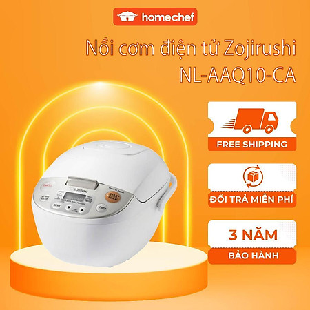 Nồi cơm điện tử Zojirushi NL-AAQ10-CA, dung tích 1L - 650W, sản xuất tại Nhật Bản, bảo hành 3 năm | HÀNG CHÍNH HÃNG