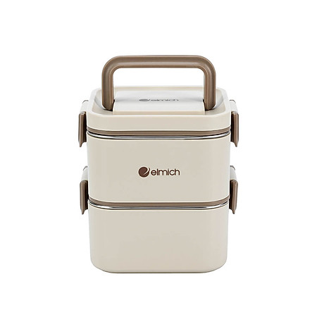 Hộp cơm 2 tầng inox 304 Elmich EL8381 dung tích 1.3L - Hàng chính hãng