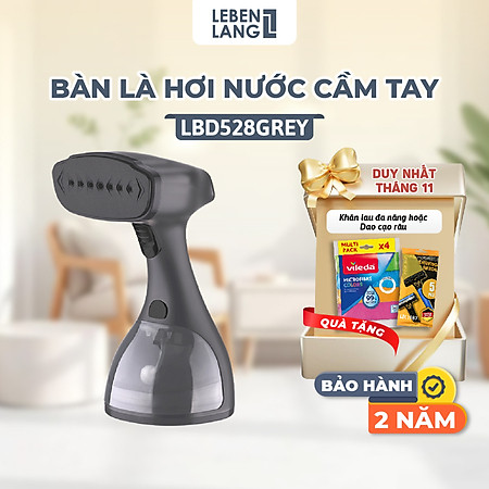 Bàn là hơi nước cầm tay Lebenlang công suất 1500W, dung tích 300ml model LBD528 - hàng chính hãng