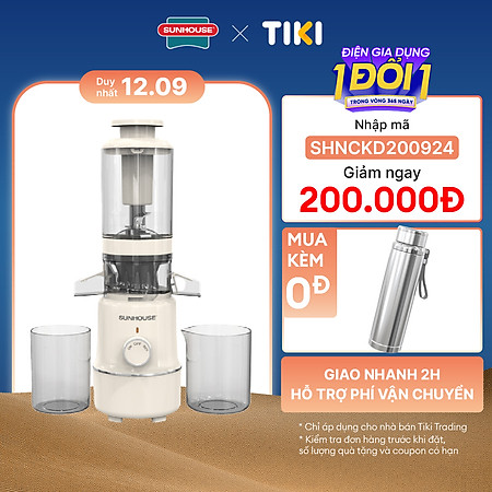 Máy ép chậm Sunhouse Mama SHD5515 600ml - Hàng chính hãng