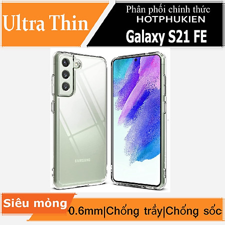 Ốp lưng silicon dẻo cho Samsung Galaxy S21 FE hiệu Ultra Thin mỏng 0.6mm độ trong tuyệt đối chống trầy xước - Hàng nhập khẩu