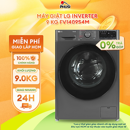 Máy giặt LG AI DD Inverter 9 kg FV1409S4M - Hàng Chính Hãng - Giao HCM