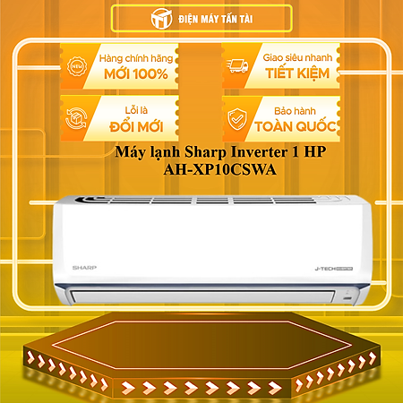 Máy lạnh Sharp Inverter 1 HP AH-XP10CSWA - HÀNG CHÍNH HÃNG - CHỈ GIAO HCM