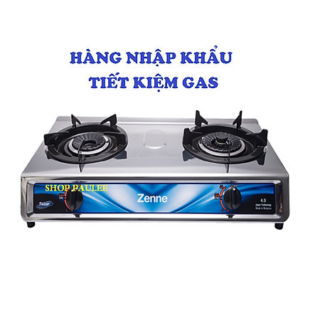 BẾP GAS ĐÔI ZENNE KGS 301 CÓ 1 ĐẦU HÂM - NHẬP KHẨU MALAYSIA – MẶT BẾP INOX - NGỌN LỬA MẠNH VÀ HỘI TỤ - TIẾT KIỆM GAS