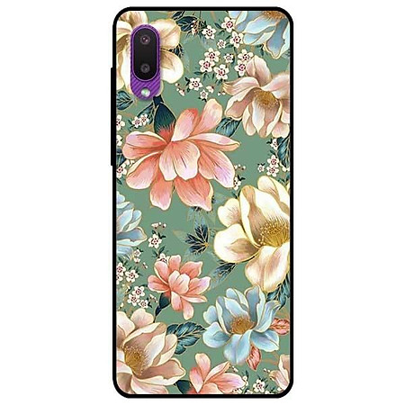 Ốp lưng dành cho Samsung A02 - A02s - A7 2018 mẫu Hoa Xanh Hồng Vàng