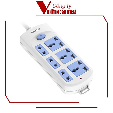 Ổ cắm điện 6 lỗ cắm Huntkey HK-A63 dây dài 3 mét, chịu tải 2500W với 3 lỗ cắm đa năng - Hàng chính hãng