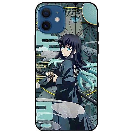 Ốp lưng dành cho Iphone 12 - 12 Pro - 12 Pro Max - 13 Mini - 13 - 13 Pro - 13 Pro Max - Anime Cô Gái Tóc Đen Xanh - Hàng Chính Hãng
