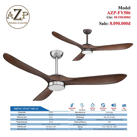 AZP-FY506 – BST QUẠT ĐÈN CAO CẤP / GIẢI PHÁP TRANG TRÍ CHO CÁC CÔNG TRÌNH NHÀ HÀNG, KHÁCH SẠN. CĂN HỘ, DINH THỰ phong cách đương đại, hàng nhập khẩu AZP