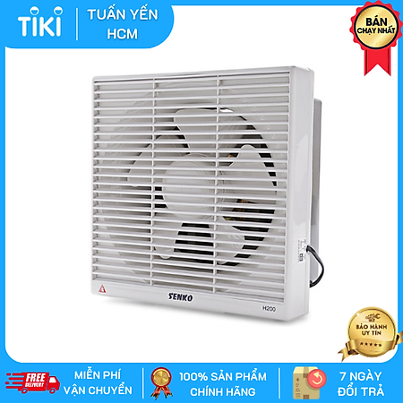 Quạt hút thông gió 2 chiều âm tường cao cấp Senko H200 35W (Hàng Chính Hãng)