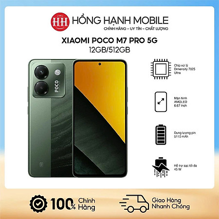 Điện Thoại Xiaomi POCO M7 Pro 5G 12GB/512GB - Hàng Chính Hãng