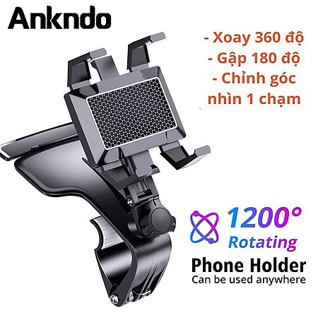 Giá đỡ điện thoại ô tô Volcano Cars xoay 360 độ chống rung treo đa điểm trên taplo, gương chiếu hậu_B126_HÀNG CHÍNH HÃNG