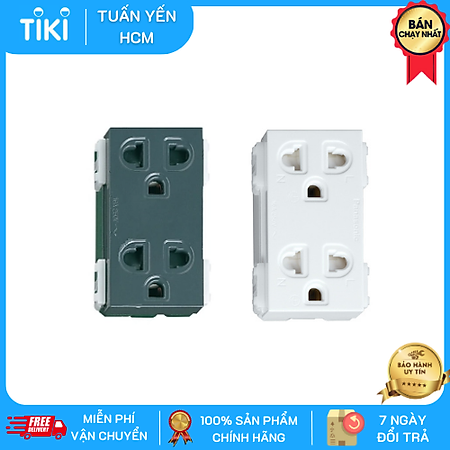 Ổ cắm đôi 3 chấu Panasonic WEV1582SW (trắng), WEV1582H (đen)