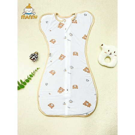 Nhộng Chũn, Nhộng Ngủ Thông Hơi MANNY Vải Thở Mềm Mại, Co Giãn Thoáng Khí Và Khóa 2 Chiều Tiện Lợi Cho Bé Dưới 6 Tháng