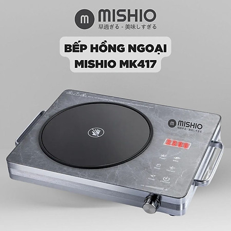 Bếp hồng ngoại Mishio MK417 mặt kính cường lực cao cấp - hàng chính hãng