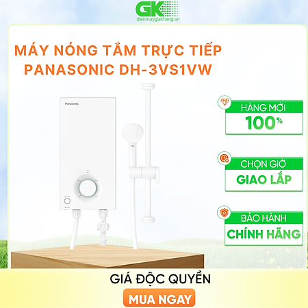 Máy nước nóng trực tiếp Panasonic( không bơm) DH-3VS1VW - HÀNG CHÍNH HÃNG - CHỈ GIAO HCM
