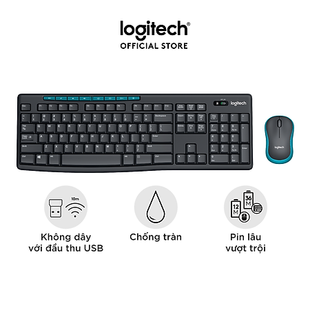 Combo chuột phím không dây Logitech MK275 - Hàng chính hãng