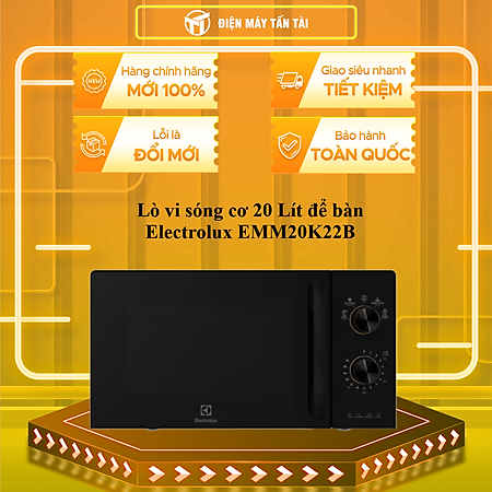 Lò vi sóng cơ 20L Electrolux EMM20K22B - Hàng chính hãng (Chỉ giao HCM)