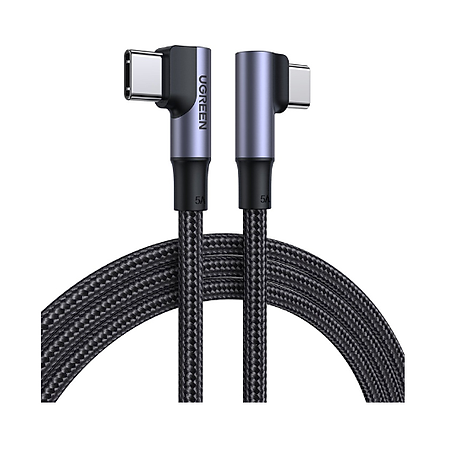 Cáp sạc USB 2.0 Type-C to Type-C  Ugreen 70698 bẻ góc 2 đầu 90 độ vuông góc  2M - Hàng chính hãng