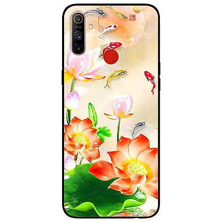 Ốp lưng dành cho Realme C3 mẫu Sen Đỏ Và Koi