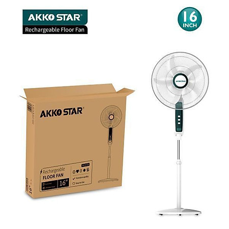 QUẠT ĐỨNG PIN 16" 05109 AKKO STAR   - HÀNG CHÍNH HÃNG
