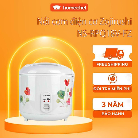 Nồi cơm điện cơ Zojirushi 1.8L NS-RPQ18V-FZ, công suất 485W, sản xuất tại Thái, bảo hành 3 năm | HÀNG CHÍNH HÃNG