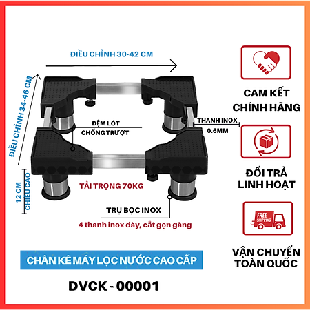 Chân kệ máy lọc nước Inox Đa Năng Dakiosan DVCK-00001