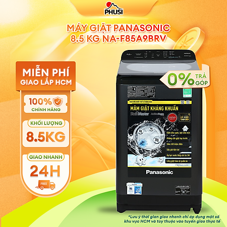 NA-F85A9BRV - Máy giặt cửa trên Panasonic 8.5 Kg không inverter NA-F85A9BRV - Hàng Chính Hãng [Chỉ Giao Tại HCM]