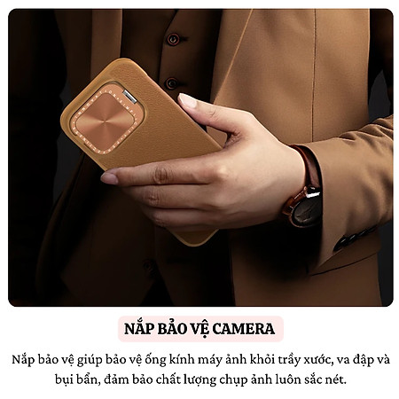 Bao da chống sốc bảo vệ camera cho iPhone 16 Pro / 16 Pro Max hiệu Nillkin Qin ProP - Tích hợp chân đế, ngăn đựng thẻ, Da PU cao cấp - Hàng nhập khẩu