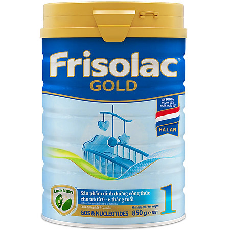 Sữa Bột Frisolac Gold 1 850g Dành Cho Trẻ Từ 0 - 6 Tháng Tuổi