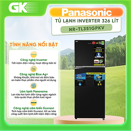 Tủ lạnh Panasonic Inverter 326 lít NR-TL351GPKV - Chỉ giao tại HCM