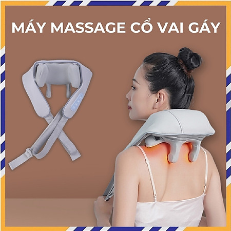 Máy Massage Cổ Vai Gáy, Máy Massage Mô Phỏng Như Các Đầu Ngón Tay, Máy Massage Thế Hệ Mới 6D Bản Pro - Hàng Nhập Khẩu