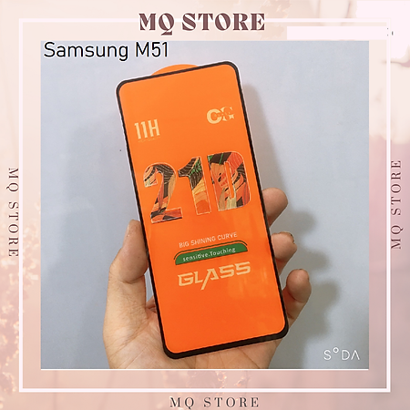 Kính cường lực cho Samsung M51 full màn hình 21D cao cấp( hàng chính hãng)