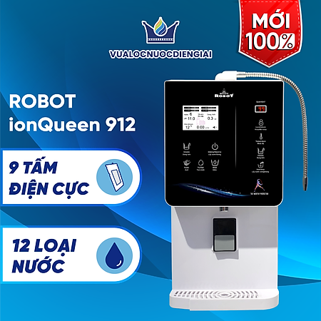 Máy Lọc Nước Điện Giải Ion Kiềm ROBOT IonQueen 912 Chế Độ Nóng Nguội Lạnh - Hàng Chính Hãng