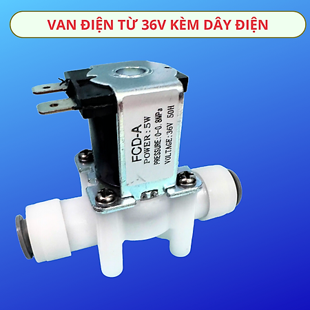 VAN ĐIỆN TỪ 36V DÙNG CHO MÁY LỌC NƯỚC NỐI NHANH 2 ĐẦU PHI 10