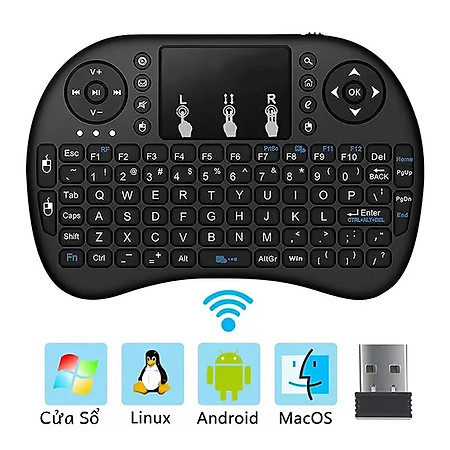 Bàn phím mini pin đa năng có touchpad Mini Keyboard Hàng nhập khẩu