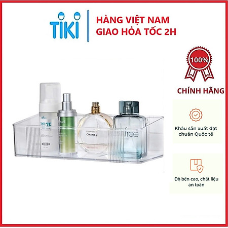 Kệ dán tường trong suốt HOKORI nhựa VIỆT NHẬT cao cấp - Đựng gia vị, đồ phòng tắm, khách, ngủ - Hàng chính hãng